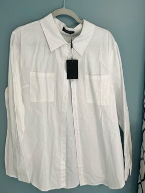 Classic White Button-Up Shirt